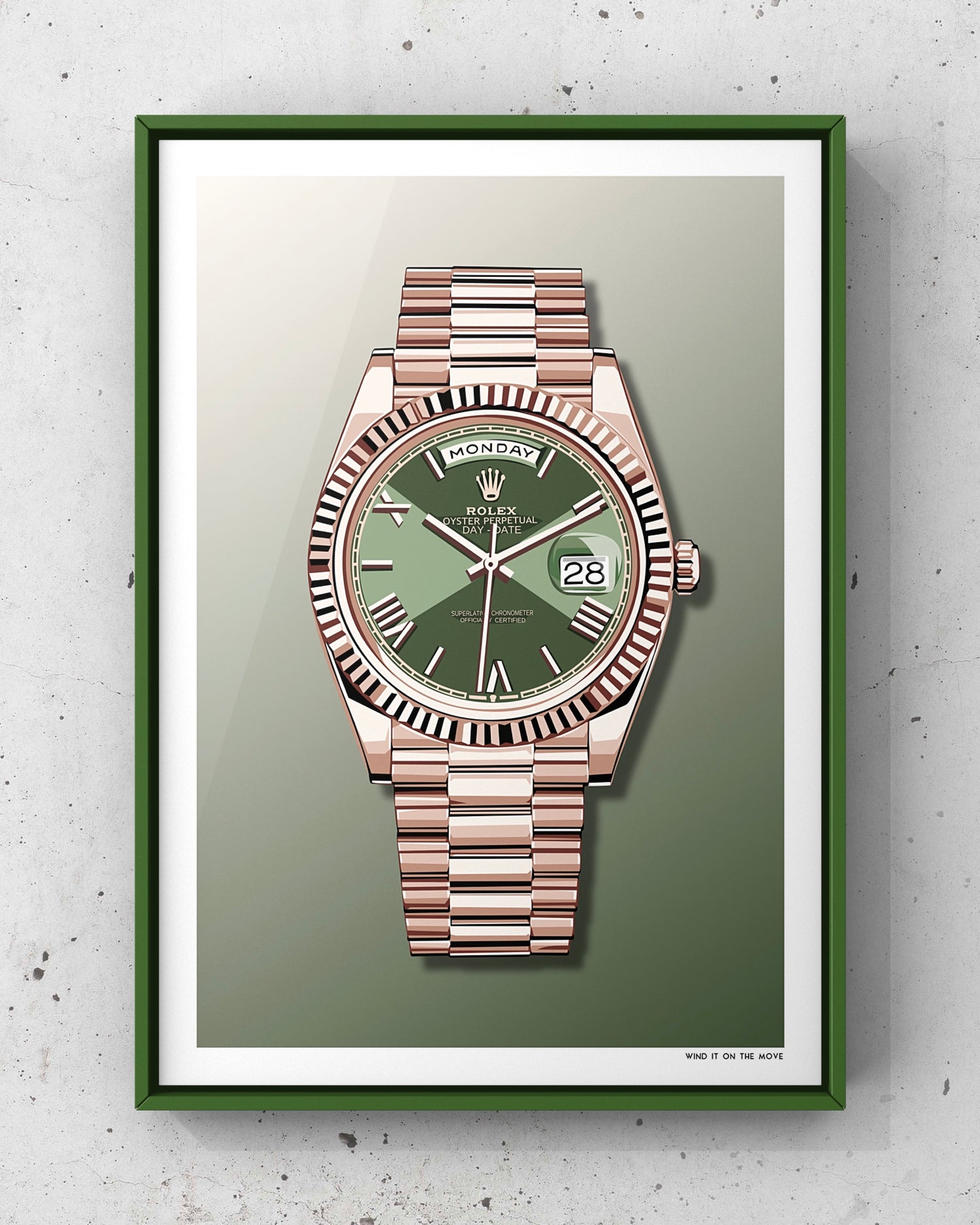 Day Date Olive Dial