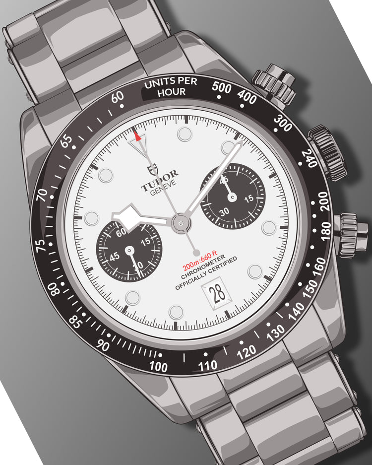 BB Chrono - White Art Print (Digital Download)