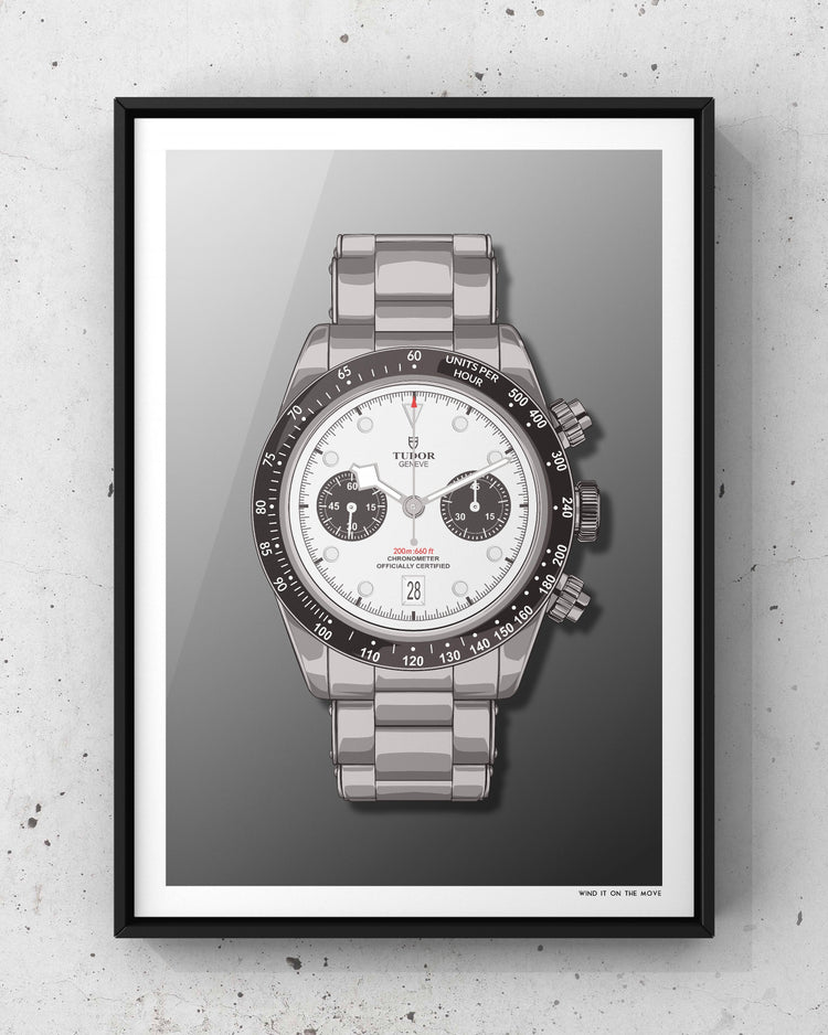 BB Chrono - White Art Print (Digital Download)