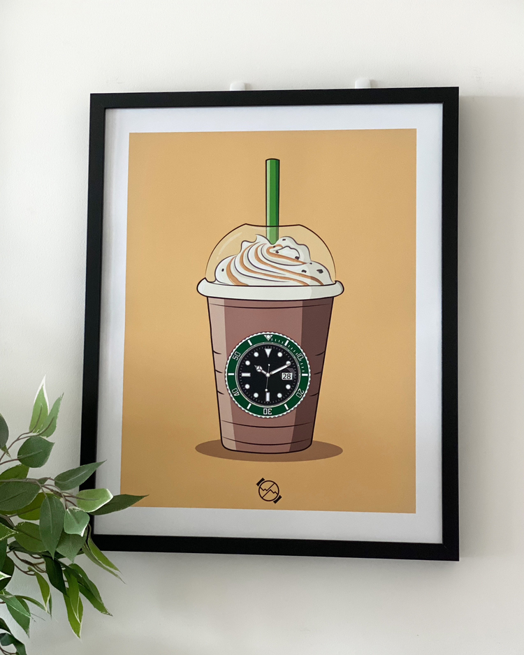 Sub - Starbucks Art Print
